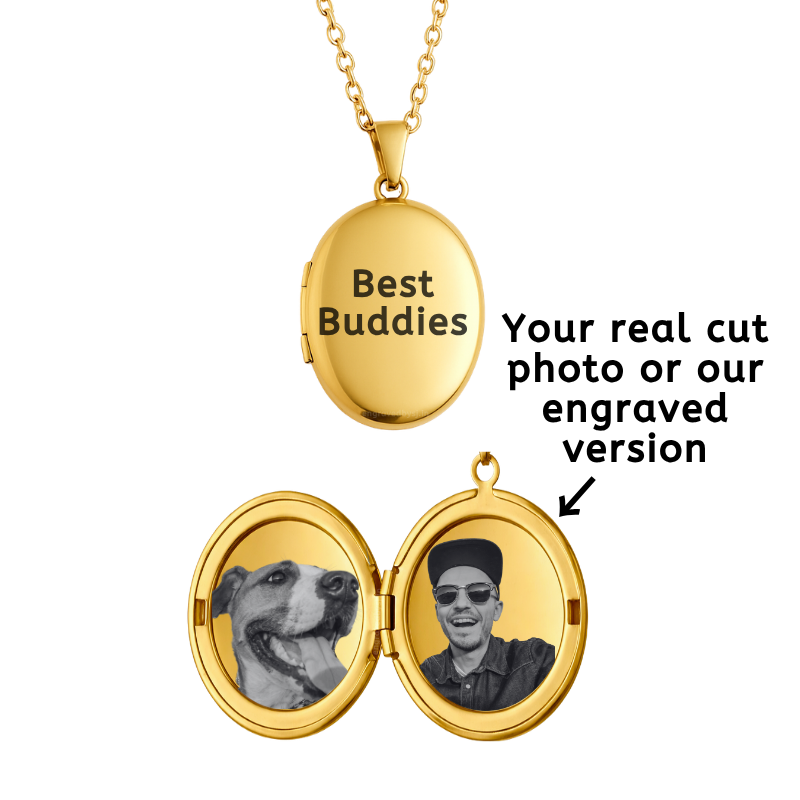Oval Locket Pendant Necklace