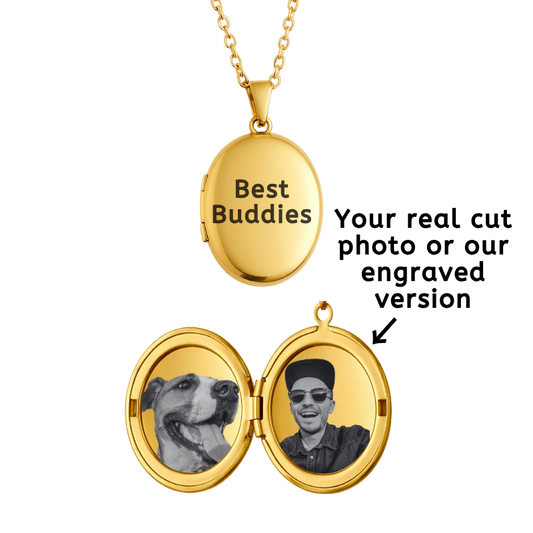 Oval Locket Pendant Necklace