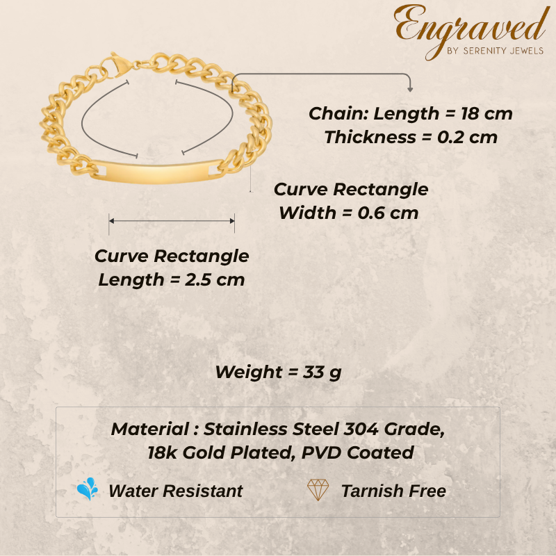 Personalised Men's Chain Bracelet