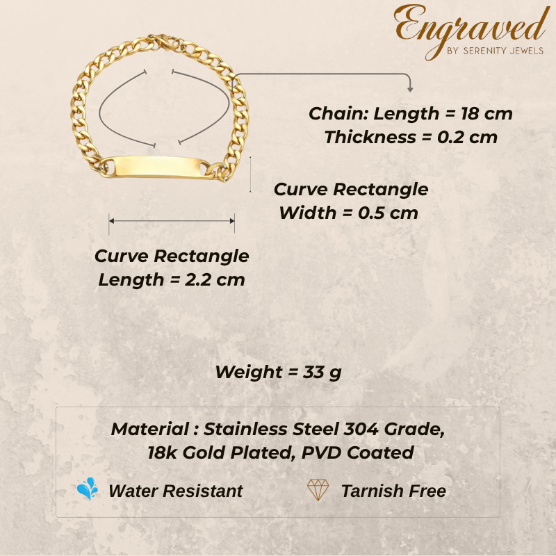 Personalised Women's Chain Bracelet