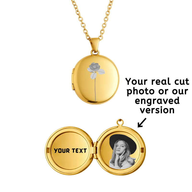 Round Locket Pendant Necklace