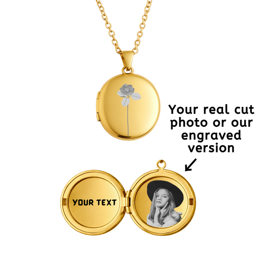Round Locket Pendant Necklace