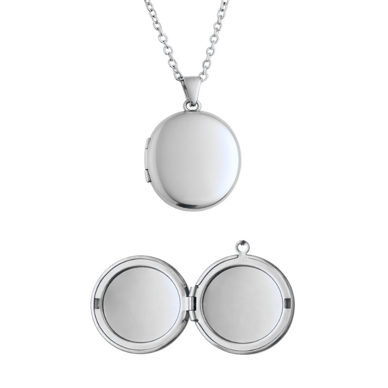 Round Locket Pendant Necklace