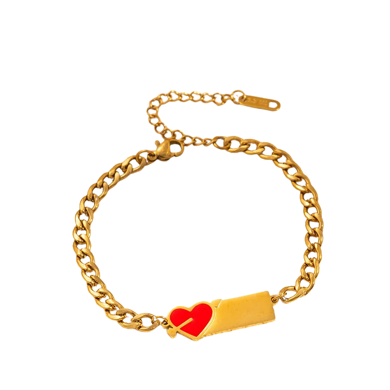 Scarlet Heart Link Bracelet