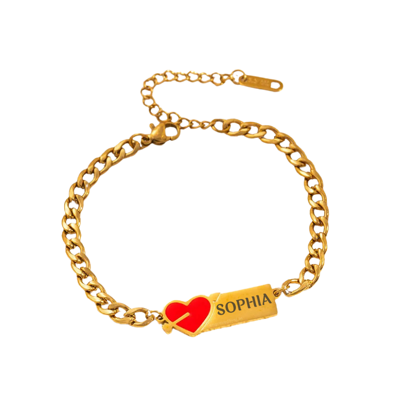 Scarlet Heart Link Bracelet