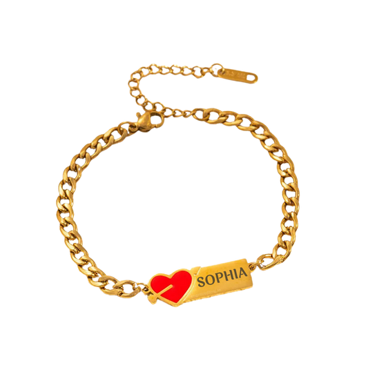 Scarlet Heart Link Bracelet