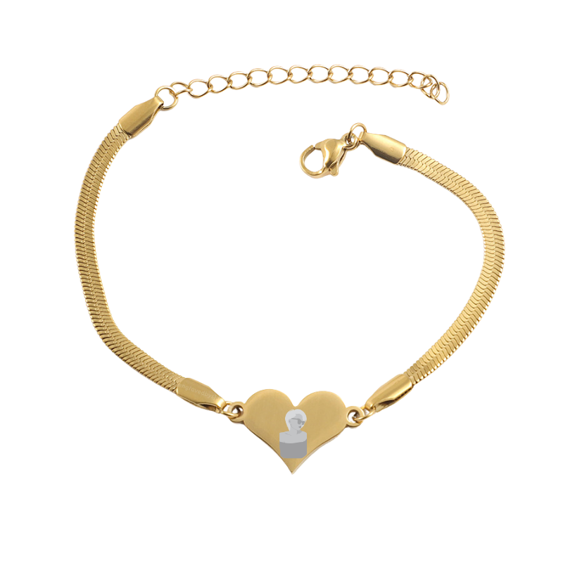 Herringbone Heart Bracelet