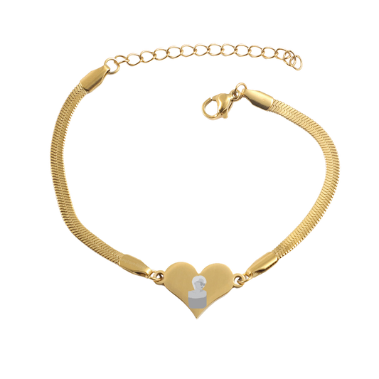 Herringbone Heart Bracelet
