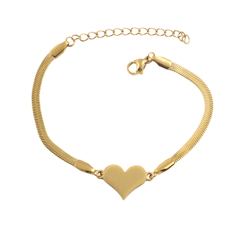 Herringbone Heart Bracelet