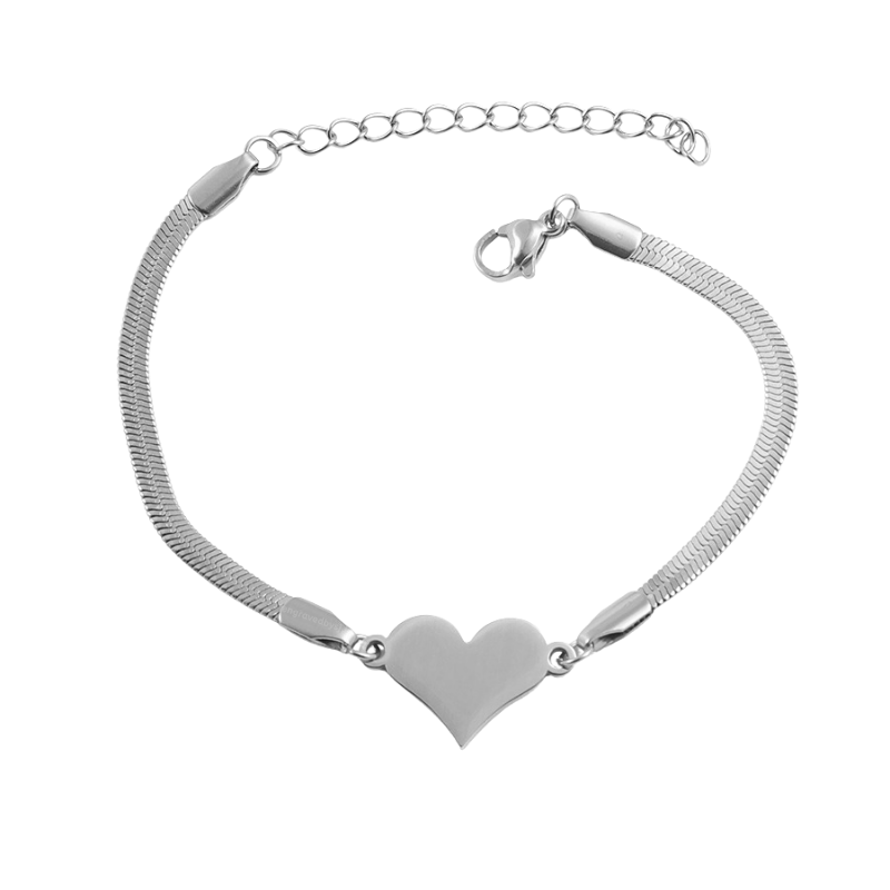 Herringbone Heart Bracelet