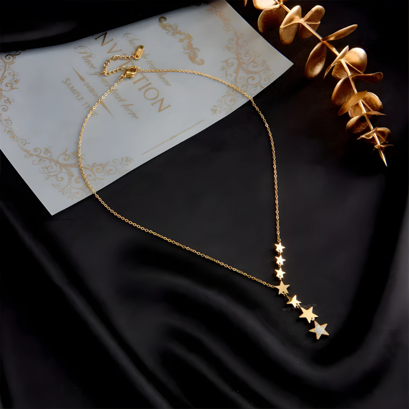 Starlight Drop Celestial Pendant Necklace
