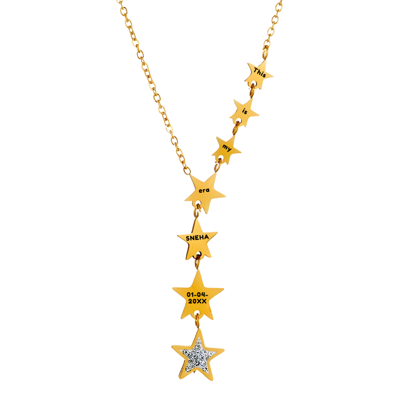 Starlight Drop Celestial Pendant Necklace
