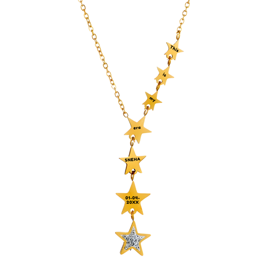 Starlight Drop Celestial Pendant Necklace
