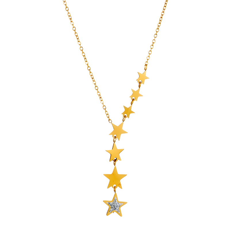 Starlight Drop Celestial Pendant Necklace
