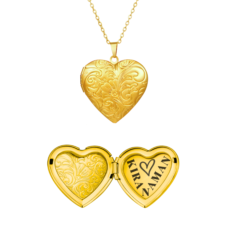 Vintage Heart Locket Necklace