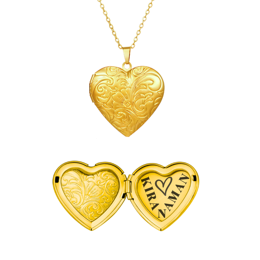 Vintage Heart Locket Necklace
