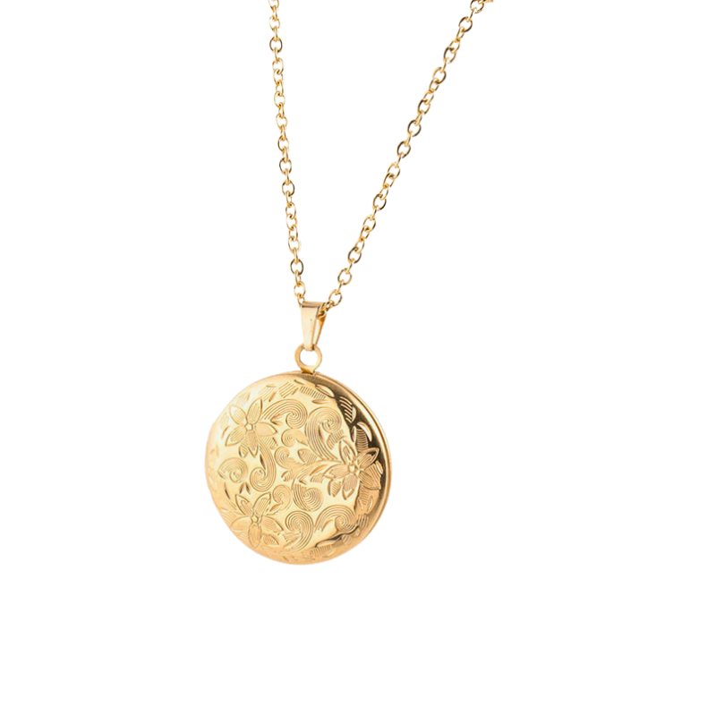 Vintage Round Locket Necklace
