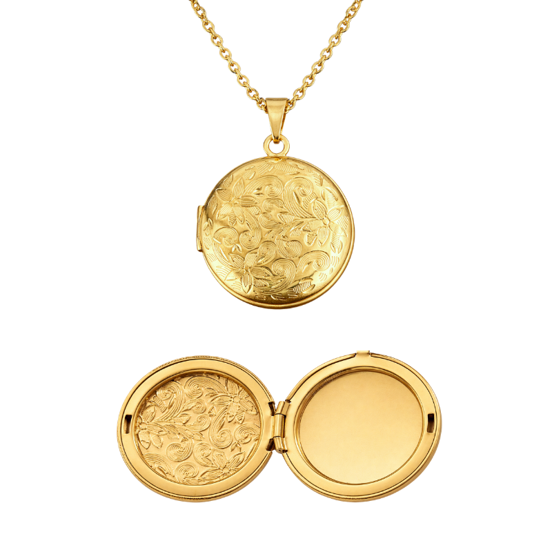 Vintage Round Locket Necklace